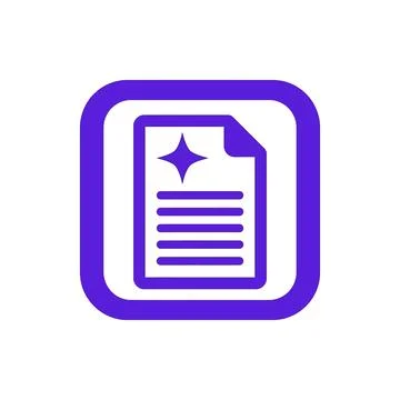 Clean document with a star for quality content and optimized data file mana.. Stock Illustration