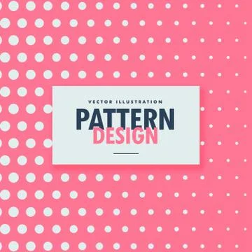 Clean dots pattern on pink background Illustrazione stock