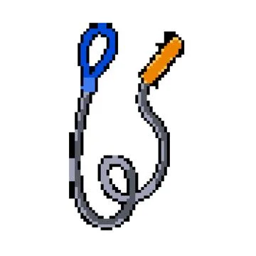 Clean drain snake pixel art vector illustration Stock Illustration