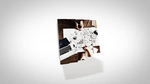 Clean Dynamic Cube Logo Reveals 스톡 After Effects