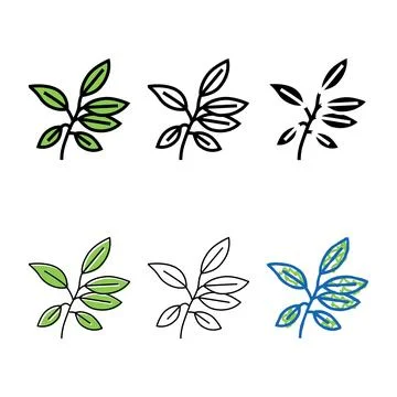 Clean ebony leaf color icon vector Stock Illustration