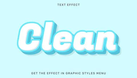 Clean editable text effect in 3d style Stock Illustration