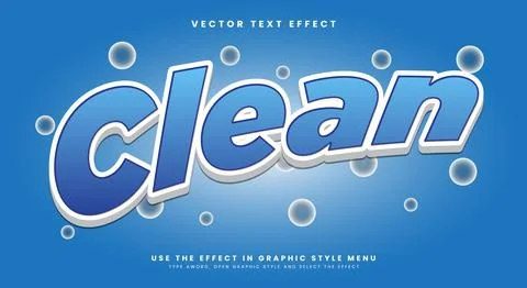 Clean editable text effect Template Illustrazione stock