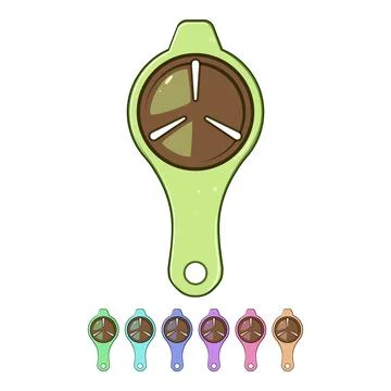 Clean egg separator tool cartoon vector graphic Stock Illustration