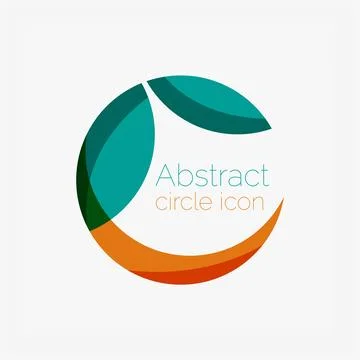 Clean elegant circle shaped abstract geometric logo. Universal for any idea Illustrazione stock