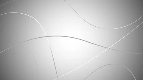 Clean Elegant Silver Line Curve Flowing 4K Seamless Loop Vidéo 333816021