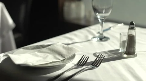 Clean Empty Dinning Table. Stock Footage 57776551
