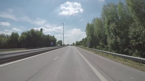 Clean empty highway Stock Footage 83499796