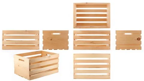 Clean empty wooden box Foto stock