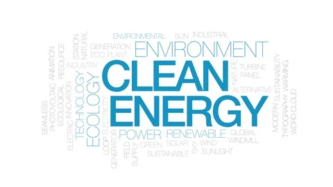 Clean energy animated word cloud. Kinetic typography. Stock Footage 107939205