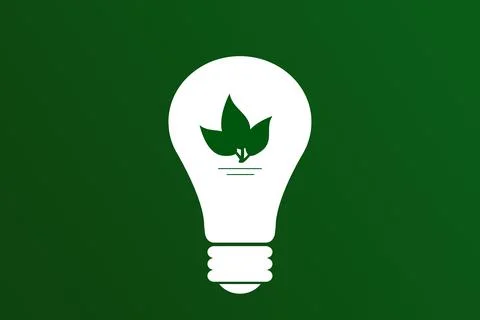Clean energy concept. Caring for the environment. eco light bulb.  Stock Illustration