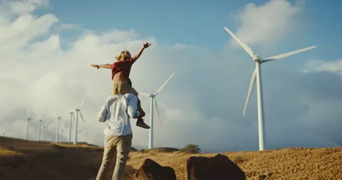 Clean Energy for Future Generations Stock Footage 150164257