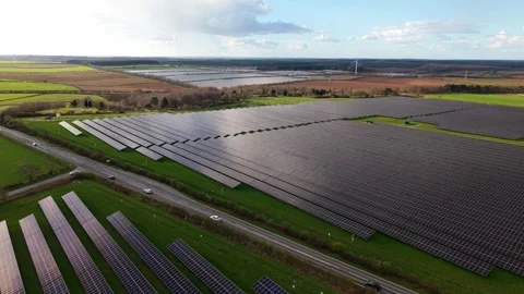 Clean energy generation hub driving progress toward net zero through massive Stock Footage 340897617