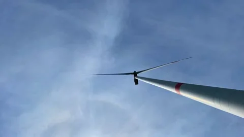 Clean Energy Generation: Wind Turbines Environmental Sustainability Rural Fields Stock Footage 280903014