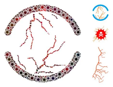 Clean Energy Mosaic of CoronaVirus Elements Illustrazione stock