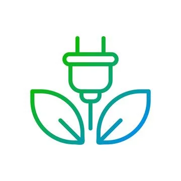 Clean energy pixel perfect gradient linear vector icon Ilustração Stock