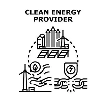 Clean energy provider concept protecting environment from pollution Stock Illustration