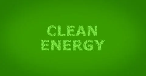 CLEAN ENERGY scribble text 库存插图