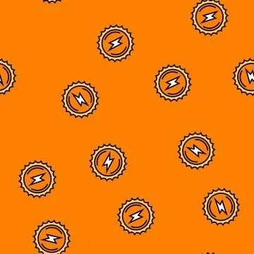 Clean energy solar panel vector seamless pattern 스톡 일러스트