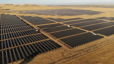 Clean energy solar panels Stock Footage 98563059