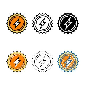 Clean energy solar stylized panel color icon vector Ilustración de archivo