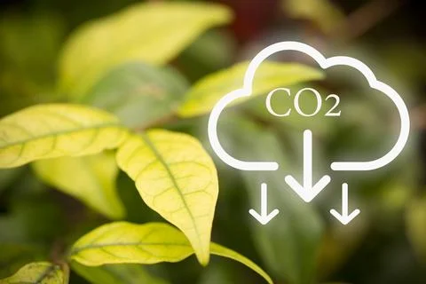 Clean environment without carbon dioxide emissions. Modern eco environmenta.. Stock Photos