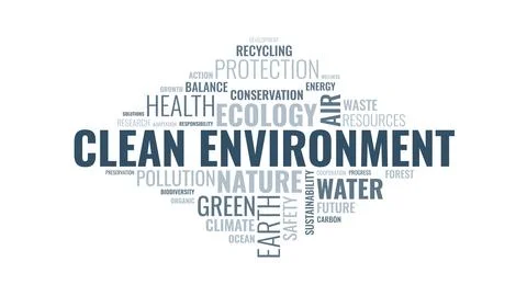 Clean Environment Word Cloud Concept Vector Illustration Illustration