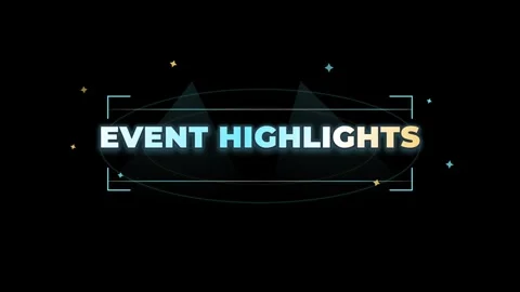 Clean Event Highlights Spotlight Recap Business Presentation Loop Stock Footage 333782073
