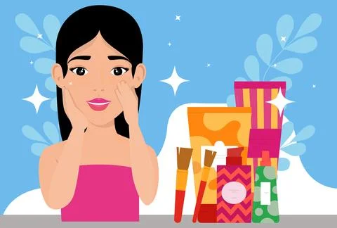 Clean Face Concept Illustration Stock Illustration