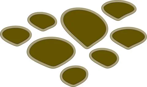 Clean Falling Pebbles Stock Illustration