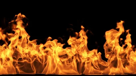 Clean Fire Full Width Long Flame Stock Footage 102798368