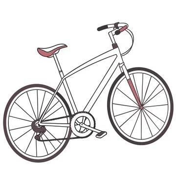 Clean Flat Design Bicycle Vector Icon Stock Illustration