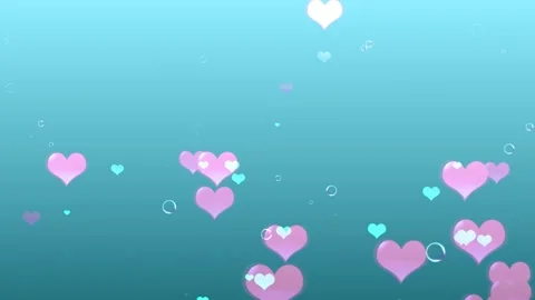 Clean Floating Hearts Video stock 248962225