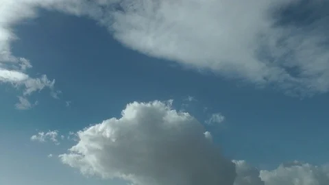 Clean Fluffy Rain Cloud on Sky Stock Footage 95732888