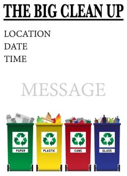 Clean Up Flyer Poster Stock Illustration