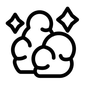 Clean Foam Bubbles Hygiene Icon- Bathroom WC Cleaning Symbol Illustration