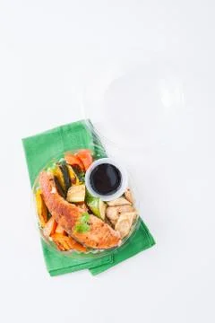 Clean food lunch box Stock Photos