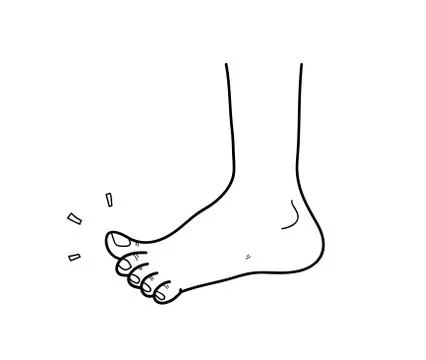 Clean Foot Doodle Stock Illustration