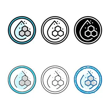 Clean formula label product caution color modern icon vector Stock Illustration