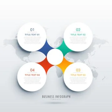 Clean four steps infographic template design for business workflow diagram .. Stock Illustration