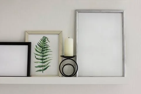 Clean frames for text, details of the modern interior Stock Photos