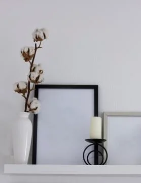 Clean frames for text, details of the modern interior Stock Photos