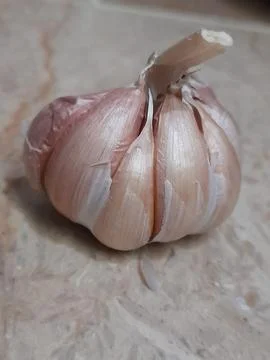 A Clean Garlic Closeup Stock Photos