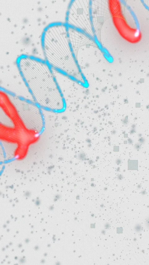 CLEAN Genetic Spiral Recombination &amp; Structural - Vertical Video, 9:16, 4K Alpha Stock-Footage 332429514