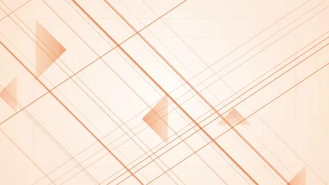 Clean geometric background motion with soft orange lines and triangles abst.. Stock Footage 341907902