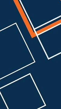 A clean geometric design features interlocking orange and white lines on a .. Stock Illustration