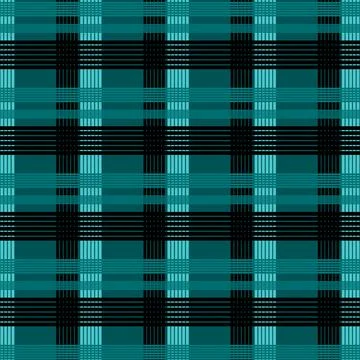 Clean geometric seamless pattern featuring minimalist blue and black color .. Stock Illustration