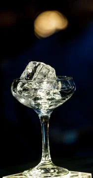 Clean glass with ice Stock Photos