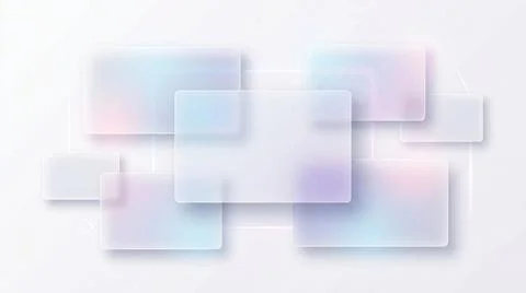 Clean glassmorphism design with white background and copy space, frosted ef.. Stock Illustration