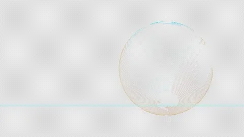 Clean Global Connectivity Map Base - Cyber Cyan Video stock 332042936